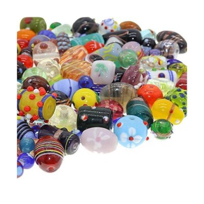Fun-Weevz 120-140 PCS Assorted Glass Beads for Jewelry Making Adults Bulk G