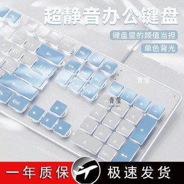 新品上市!!熱門爆品！！【現貨】 鍵盤 機械鍵盤 電競鍵盤 電腦鍵盤 滑鼠 靜音鍵盤機械手感有線桌上型電腦筆記本女生無線辦公打字滑鼠套青瑩