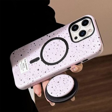 ✨限時下殺✨潑墨磁吸支架蘋果17手機殼iPhone16promax適用13菲林韓系小衆11硬