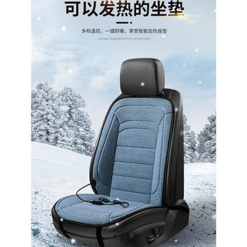 冬季加絨羊毛電加熱座椅汽車坐墊羊羔絨12V座墊車墊子石墨烯座套