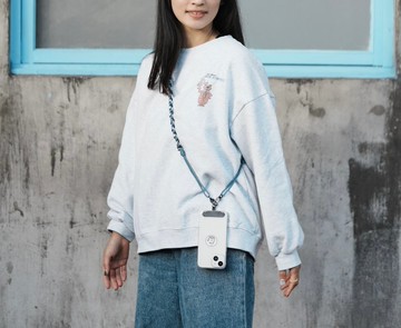 也許AlsoHsu手作 四股編可調式手機背帶 傘繩手機繩 雙釦手機繩