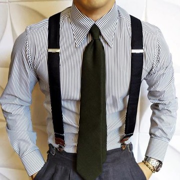 背帶男式夾吊帶英倫紳士西褲吊褲帶男士松緊背帶夾胖人防滑褲背帶