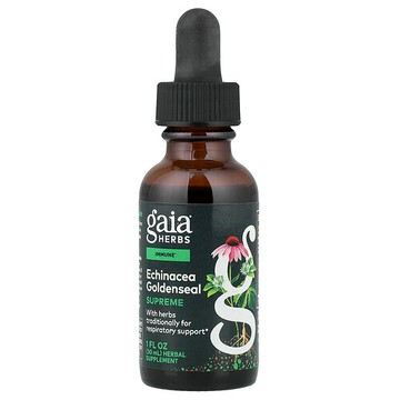 Gaia Herbs, 特優級紫松果菊北美黃連口服液，1 液量盎司（30 毫升）
