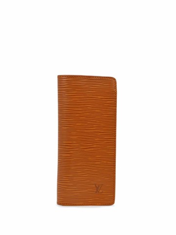 Louis Vuitton Pre-Owned - 1990-2000s logo-debossed glasses case - women - Leather - One Size - Brown