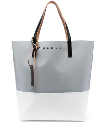 Marni - Tribeca leather tote bag - men - Polyurethane/Polyester/Calf Leather - One Size - Grey