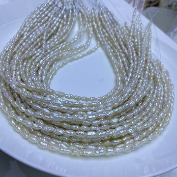 宏雲Hongyun-DB--诸暨天然keshi爆花珠巴洛克3-4mm淡水珍珠散珠diy项链半成品批发