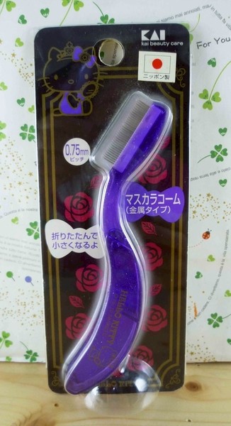 【震撼精品百貨】Hello Kitty 凱蒂貓-KITTY睫毛梳-紫玫瑰