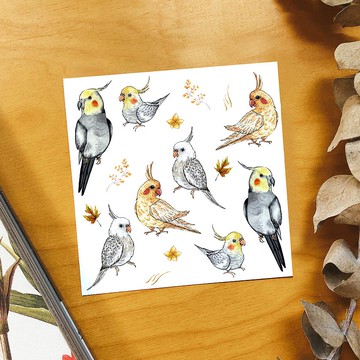 紋身貼紙 / 玄鳳鸚鵡紋身轉印貼紙