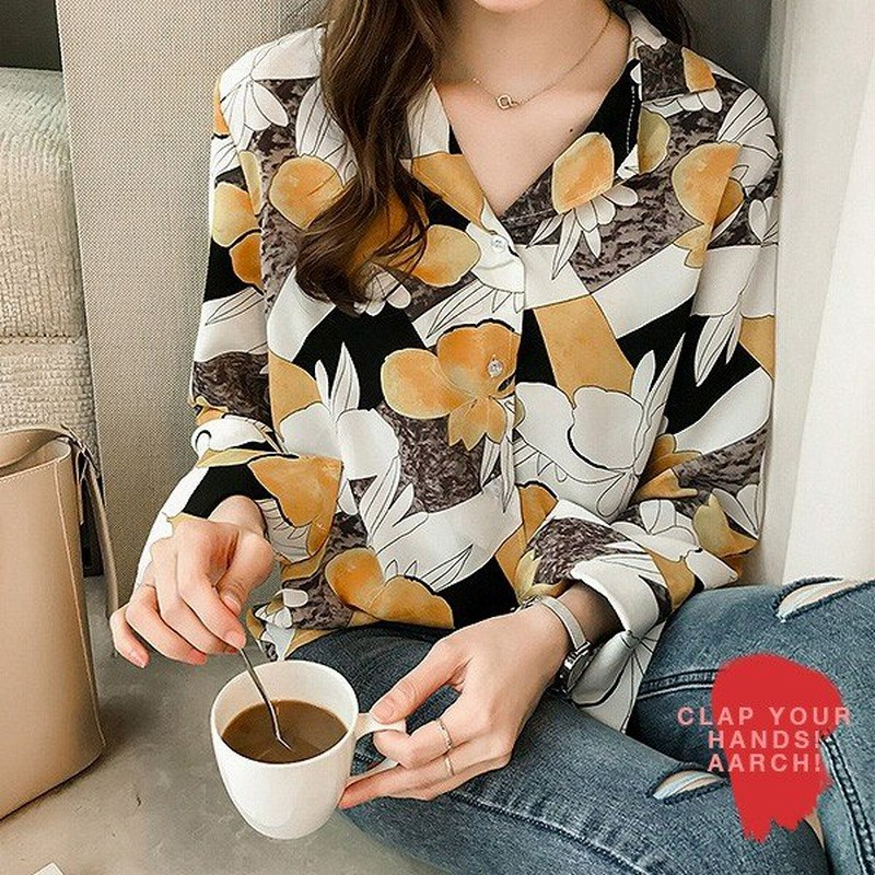 大きいサイズ シャツ レディース ファッション おおきいサイズ あり 総柄 花柄 フラワー ゆるテロ ゆったり 70年代 80年代 M L Ll 3l 4l 5l 秋冬 通販 Lineポイント最大0 5 Get Lineショッピング