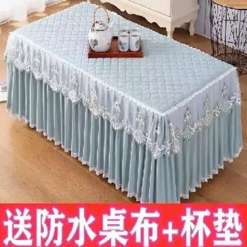 茶幾桌布蕾絲套防塵長方形布藝餐桌家用客廳歐式電視柜罩加厚防滑