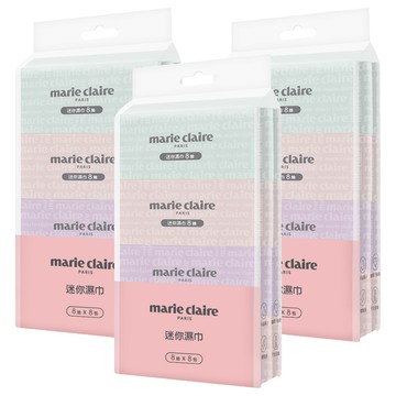 marie claire 美麗佳人 迷你濕巾  8包  3袋