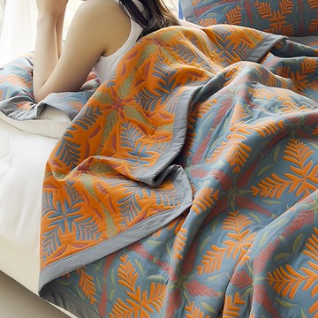 Well Life 悅生活 Best buy 純棉厚磅密織復古蓋毯  典雅之風 灰色