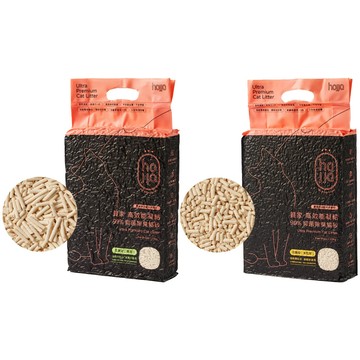 天然植物砂 【4入組】hojja賀家- 高效能凝結99%抑菌除臭貓砂-豆腐砂＜米粒型/條型＞ 2.5KG