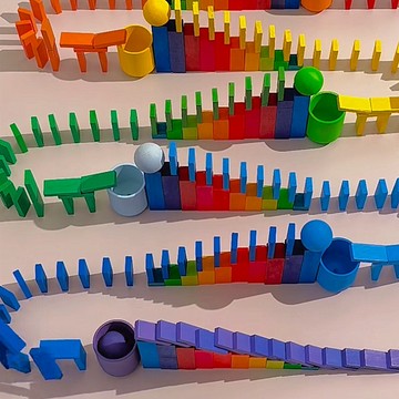 多米諾骨牌 兒童益智積木 成人比賽專用智力積木 大號實木積木 小學生解壓玩具