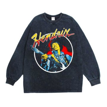 數碼直噴Johnny Allen Hendrix吉米·亨德里克斯印花T恤長袖男女