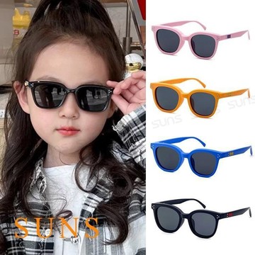 【SUNS】兒童偏光太陽眼鏡 輕量矽膠彈性墨鏡 時尚 ins方框墨鏡 抗UV400 S172