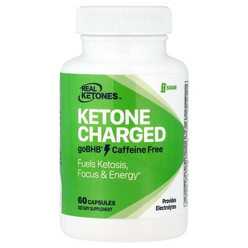 Real Ketones, Ketone Charged，goBHB®，無咖啡萃取，60 粒膠囊