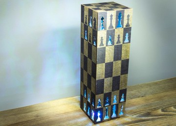 西洋棋裝飾燈 | 西洋棋房裝飾 RGB LED 燈 | 手工製作小夜燈