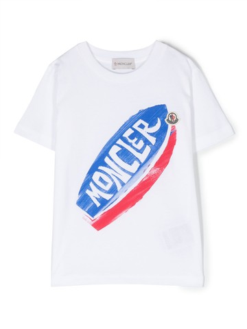MONCLER KIDS logo print cotton t-shirt Boy