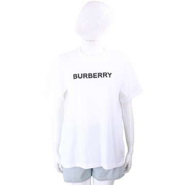 BURBERRY 巴寶莉  徽標印花棉質短袖TEE T恤(中性款/白色)