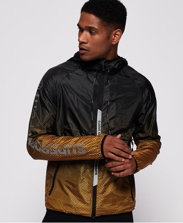 Superdry Men's Men's Core Cagoule Black / Orange/Black Dip Mesh - Size: Xxl