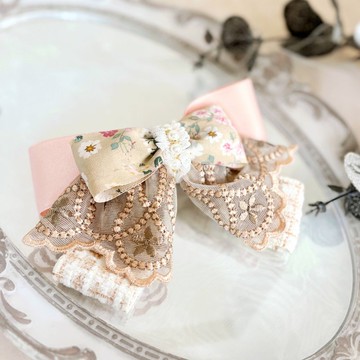 多層蕾絲蝴蝶結髮夾 馬尾夾 髮圈 抓夾 彈夾 自動夾 鯊魚夾 邊夾