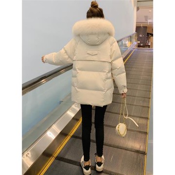 妤朵麗茉白鴨絨羽絨服2025年新款女款韓版寬松小個子冬季加厚外套