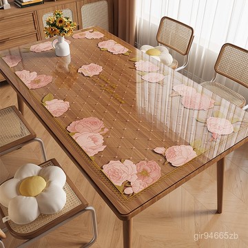 💥挑戰最低💥 卡通 透明 桌墊 長方形 桌布 防水 防油 免洗 pvc 軟玻璃 餐桌墊 可裁剪 桌墊 可客製化