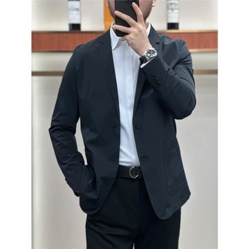 23011男士春秋彈力透氣高級感西服休閑時尚歐貨百搭商務簡約舒適