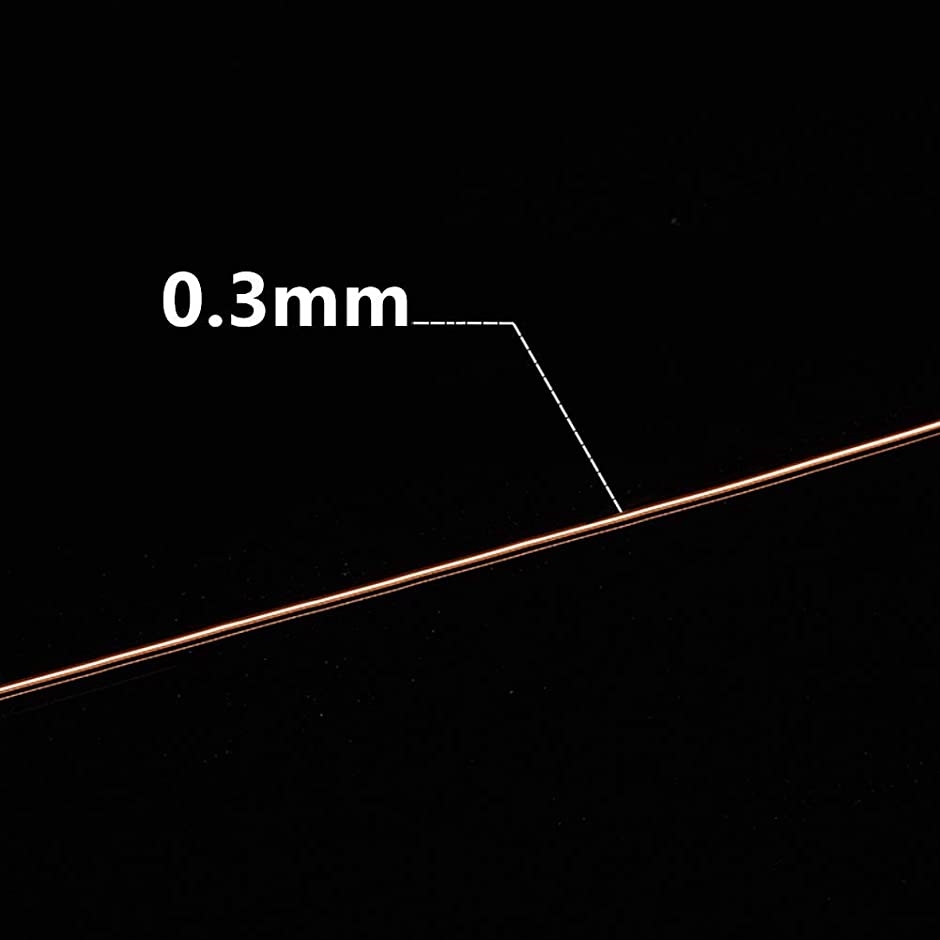 100m 巻き 線径0.3mmアクセサリーワイヤー アートワイヤー 光沢 変色防止カッパーワイヤー( 銅色,  0.3mm)