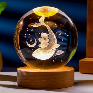 【Full house 幸福時光屋】(預購)  海豚小熊/宇宙小夜燈/USB燈座/發光水晶球小夜燈-耶誕節！畢業季-/畢業禮物