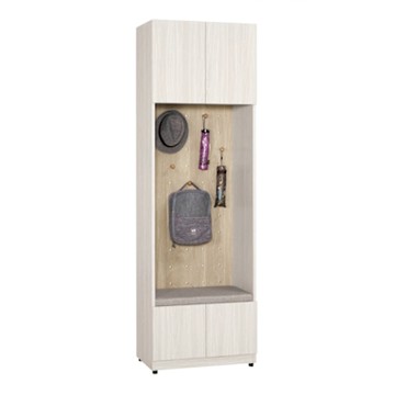 文創集 寶佳亞2尺四門開放玄關座鞋櫃-60x40x190cm免組