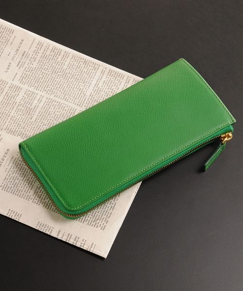 アレンヌ Haleine フランス製 レザー 本革 長財布 L字ファスナー レディース メンズ ユニセックス グリーン Free Haleine 通販 Lineポイント最大1 0 Get Lineショッピング