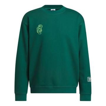 adidas Hoop York City Crewneck Sweatshirt Asia Sizing 'Green'