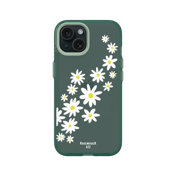 iPhone 15 Clear 憂墨綠 - Knock Knock A2Z - 雛菊溜滑梯