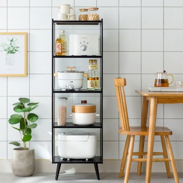 HappyLife 黑色長虹五層楠竹櫃 42×33×136cm Y11140