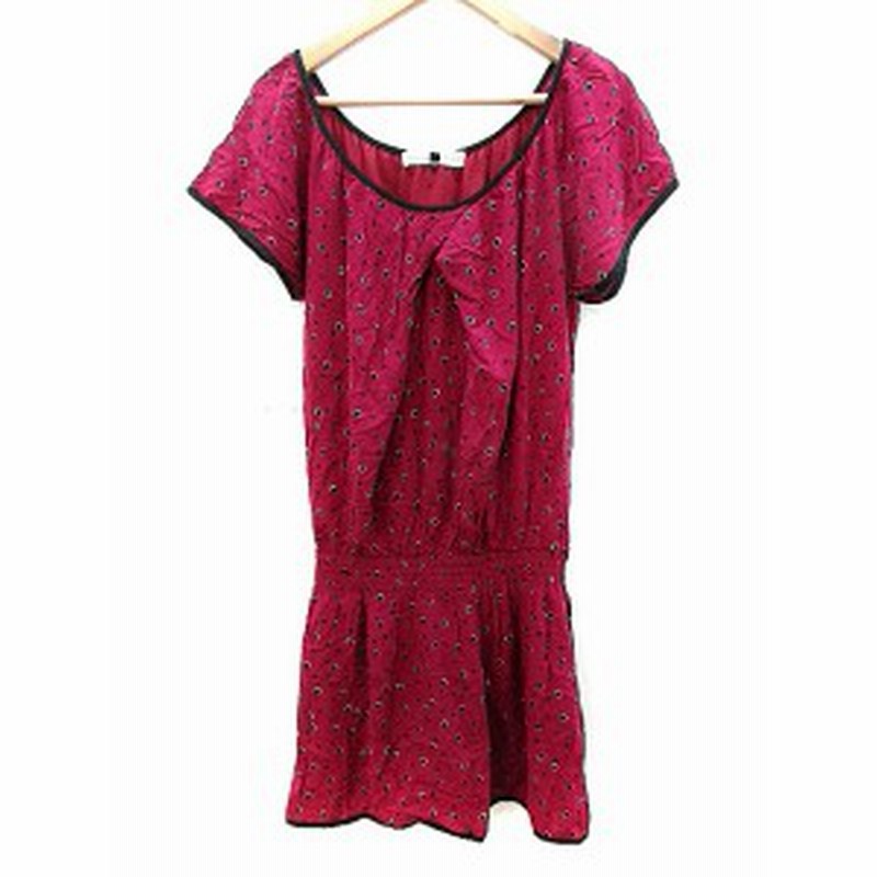 中古 マーキュリーデュオ Mercuryduo ワンピース ミニ 半袖 総柄 F 赤 レッド o24 レディース 通販 Lineポイント最大1 0 Get Lineショッピング