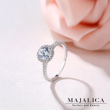 【Majalica】925純銀戒指．王者之星．0．8克拉．婚戒丨擬真鑽『禮物獨家商品』