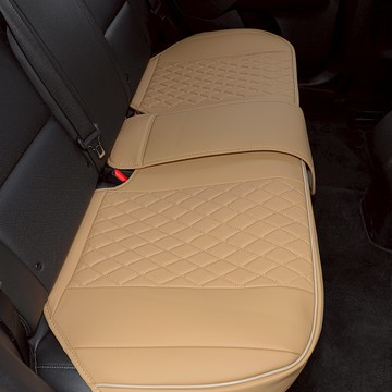 DAEHAN AUTOMOBILE 車用後排座椅套 第二排防染色皮革坐墊  1個  鞍棕色