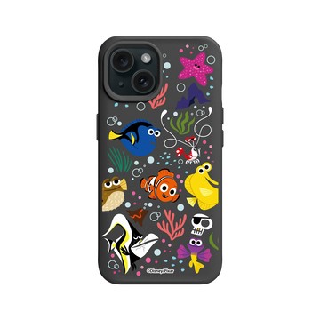 iPhone 15 SolidX 黑 - 迪士尼-皮克斯 PIXAR - 海底總動員 - 角色集合
