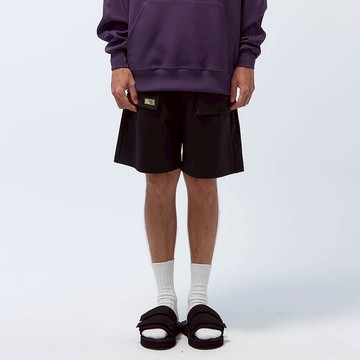 【寶特瓶紗】台灣製-高彈飛梭工裝短褲-黑