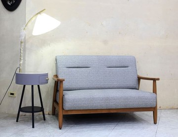 歐風別館奈良日式實木貓抓皮沙發組--二人座基隆至台中免運費