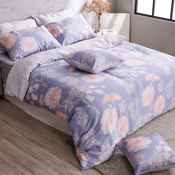 戀家小舖 萊賽爾纖維40支密度 鮮明花卉  床包 + 被套 + 枕套組  兩用被套182 x 212cm + 床包182 x 188cm + 枕套45 x 75cm  新蘭夢境