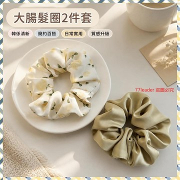 💰超值好貨⏰限時搶購高品質韓係清新大腸髮圈2件套春夏新款氣質肥腸簡約紮頭髮繩頭飾 ETCJ