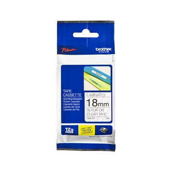 BROTHER TZe-141 護貝標籤帶 (18mm 透明底黑字)(適:P710/P910/D460/D610/P750/P900/P950/E310/E560/E800/E850)