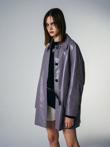 Yuthentic Oversized Single Coat Violet