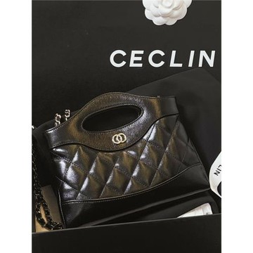 小香風31bag迷你nano薯條包油蠟羊皮菱格鏈條包單肩斜挎手提女包