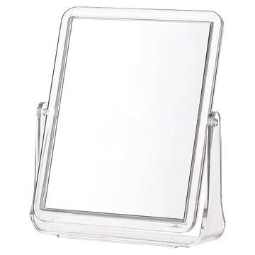 TU 良品 清亮雙面桌鏡 (方形) 大鏡面 360度旋轉 自由調節角度  透明色