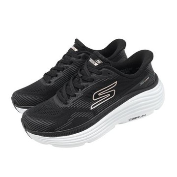 Skechers 慢跑鞋 Max Cushioning Endeavour Slip-Ins 女鞋 黑 白 厚底 129484BKW