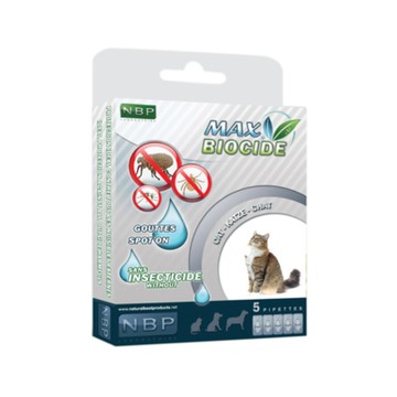 西班牙NBP貓用天然驅蝨滴劑 1ml x 5劑入 (44-3016) x 2入組(買二件送寵物玩具1個隨機)